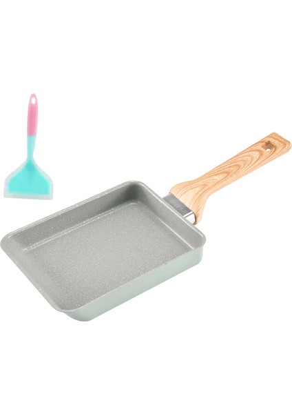 Omelet Pan Sopa Uzun Ahşap Tapı Tencere Pişirme Tavası Pişirme Aracı Yeşil Spatula (Yurt Dışından)