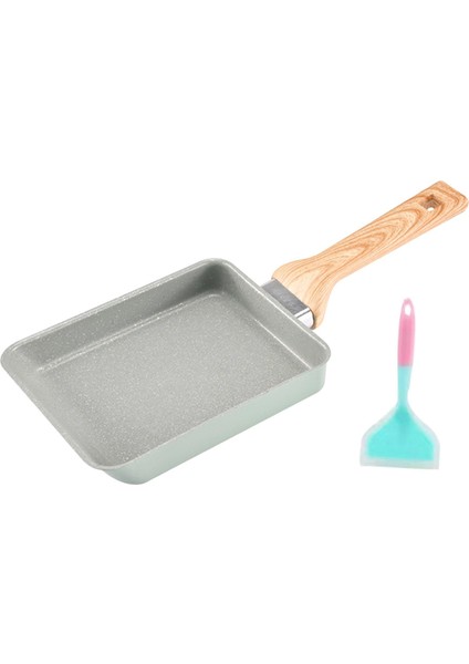 Omelet Pan Sopa Uzun Ahşap Tapı Tencere Pişirme Tavası Pişirme Aracı Yeşil Spatula (Yurt Dışından)