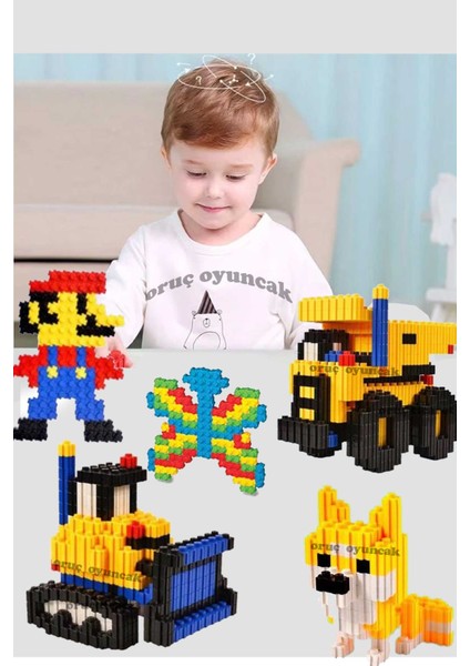 Tiktak Bloklar 600 Parça Eğitici ve Çıt Çıt Oyuncak Eğitici Tik Tak Bloklar LEGO Tiktak