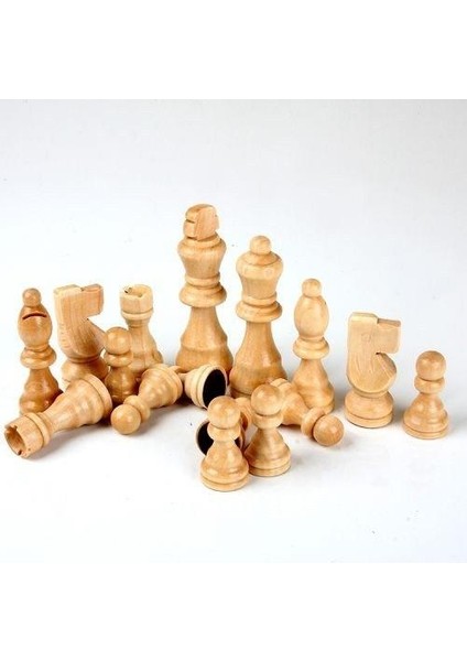 Ahşap Satranç Taşları No:45 Battal 12CM