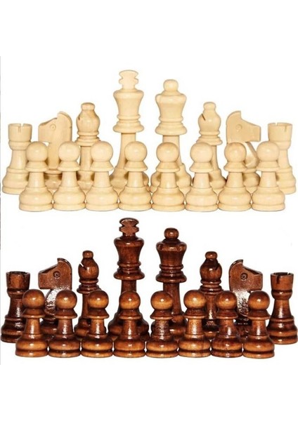 Ahşap Satranç Taşları No:45 Battal 12CM