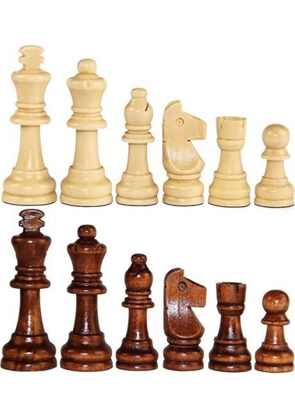 Ahşap Satranç Taşları No:45 Battal 12CM