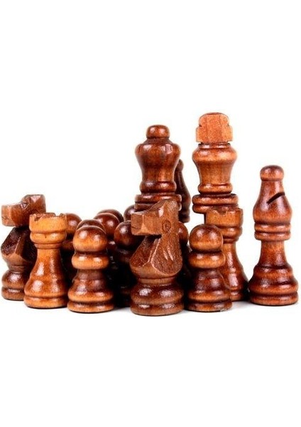 Ahşap Satranç Taşları No:45 Battal 12CM