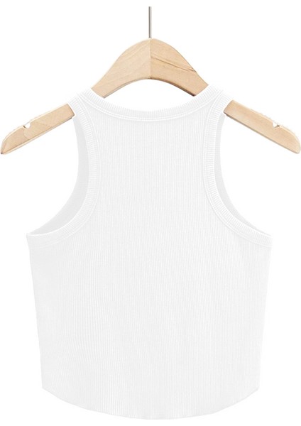Kadın Oval Etekli Beyaz Renk Bisiklet Yaka Crop Top Bluz fiyatları