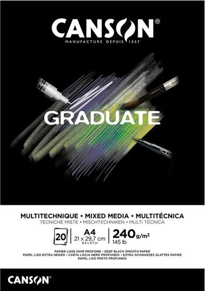 Graduate Siyah Defter  20S A4 240G  31250P017