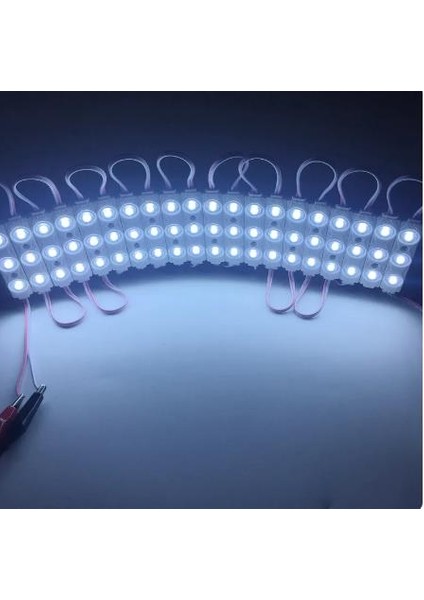 1,2 Watt 3lü Lensli Amber-Sarı LED Modül 2835 Reklamcı Modül 10 Adet