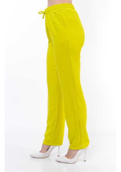 Kadın Beli Lastikli Aerobin Pantolon Fıstıkyeşili indirimleri