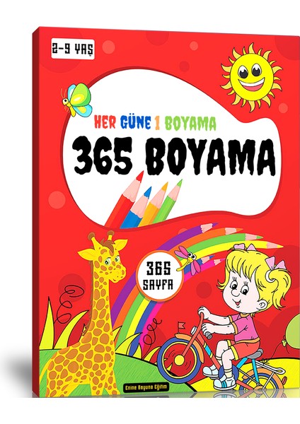 Enine Boyuna Eğitim Her Güne 1 Boyama Kitabı (365 Boyama)