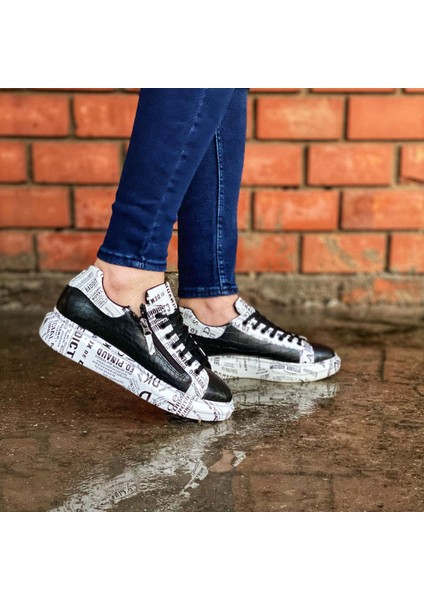KB02 Crocodile Siyah Gazete Erkek Ayakkabı