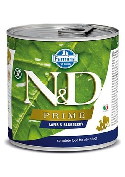 Nd Prime Kuzu Etli ve Yaban Mersinli Köpek Konservesi 285 gr