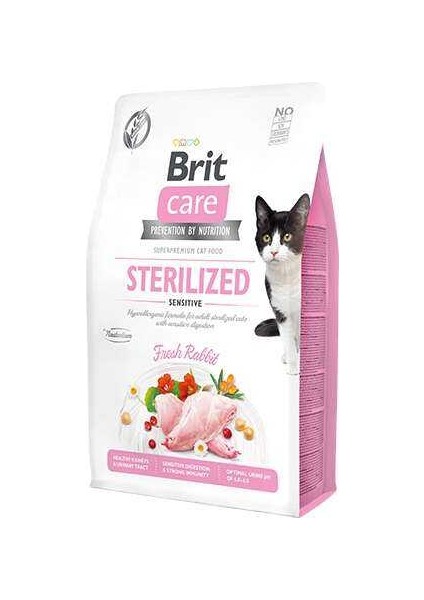 Hipoalerjenik Sterilized Sensitive Tavşanlı Tahılsız Kısırlaştırımış Kedi Maması 2 kg - Farmapets