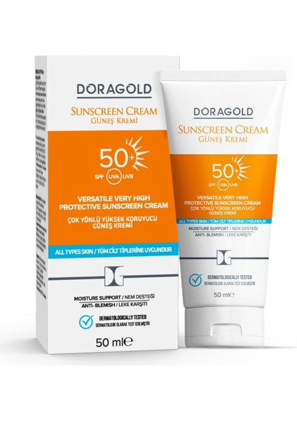50 Spf Leke Karşıtı, Nem Desteği Çok Yönlü Güneş Kremi Tüm Cilt Tipleri 50 ml fiyatları