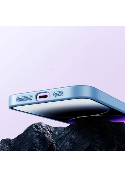 Apple iPhone 12 Pro Kılıf Zebana Lenix Silikon Kılıf (Kablosuz Şarj Destekli) Sierra Mavisi