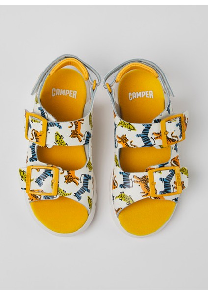 Çok Renkli Kız Çocuk Sandalet K800429-013-3 Oruga Sandal Kids