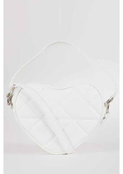 Kadın Kalp Görünümlü Suni Deri El Çantası A8693AXNS