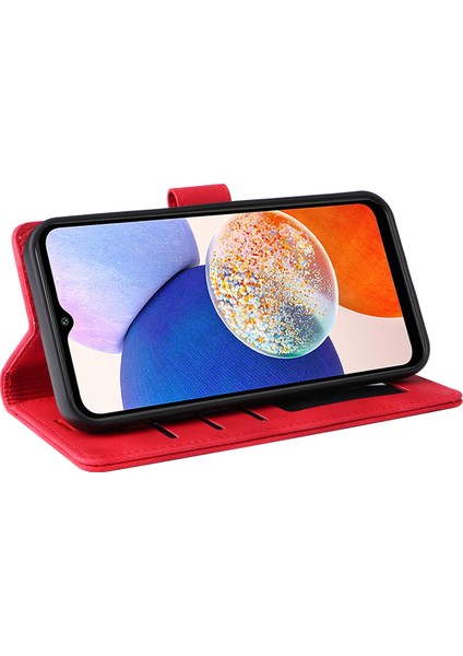 Samsung Galaxy A14 5g / 4g Cilt Deri Deri Cüzdan Telefon Kılıfı Flip Stand Anti-Drop Kapağı (Yurt Dışından) modelleri