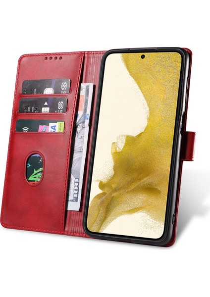 Samsung Galaxy S23 Plus Anti-Cratch Telefon Kapağı Stand Cüzdanı ile Kare Deri Cep Telefon Kılıfı (Yurt Dışından) modelleri