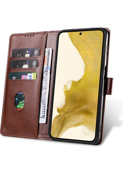Samsung Galaxy S23 Plus Anti-Cratch Telefon Kapağı Stand Cüzdanı ile Kare Deri Cep Telefon Kılıfı (Yurt Dışından) modelleri