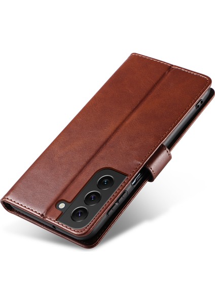 Samsung Galaxy S23 Plus Anti-Cratch Telefon Kapağı Stand Cüzdanı ile Kare Deri Cep Telefon Kılıfı (Yurt Dışından) indirimleri