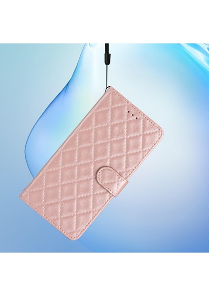 Samsung Galaxy S23 Bilek Strap Telefon Kılıfı Dikiş Hattı Rhombus Cüzdan Stand Cep Telefonu Kapağı (Yurt Dışından) indirimleri