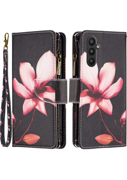Samsung Galaxy A34 5g Manyetik Flip Folio Cüzdan Kılıf Stili-03 Fermuar Pu Deri Stand Telefon Kapağı (Yurt Dışından) fiyatları