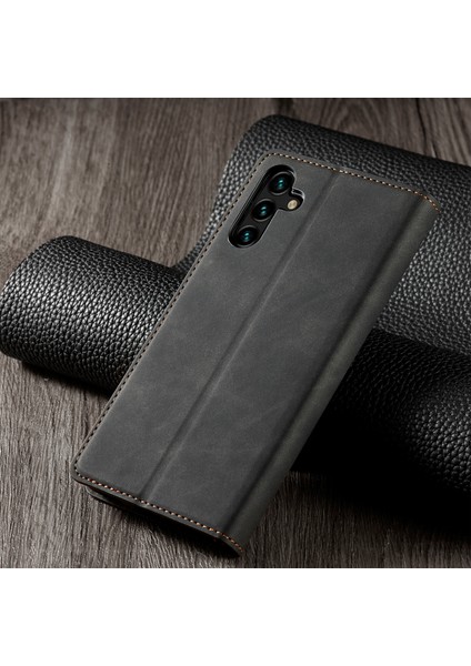Samsung Galaxy A14 5g Cilt-Touch Şok Geçirmez Telefon Kapağı Stand Flip Deri Cüzdan Kılıfı (Yurt Dışından)