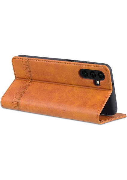 Samsung Galaxy A14 5g Cowhide Doku Stand Telefon Kılıfı Pu Deri Manyetik Auto-Emilmiş Folio Flip Cüzdan Kapağı (Yurt Dışından) fırsatları