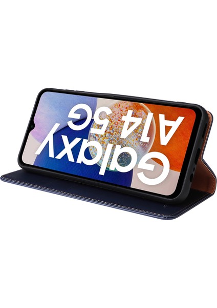 Samsung Galaxy A14 5g / A14 4g Pu Deri Cüzdan Telefon Kılıf Katlama Standı Standı Anti-Damla Kapağı (Yurt Dışından) modelleri