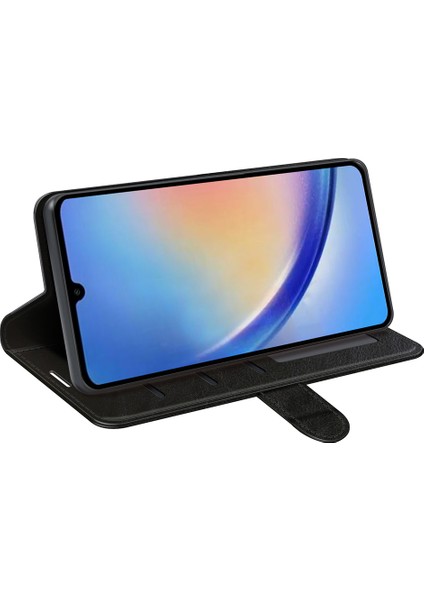 Samsung Galaxy A34 5g Çılgın At Doku Kılıfı Deri Cüzdan Stand Folio Flip Cover (Yurt Dışından) modelleri