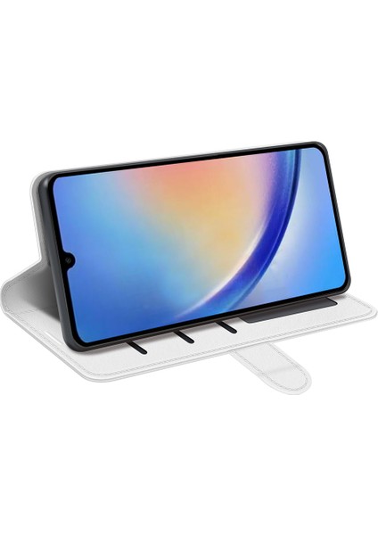 Samsung Galaxy A34 5g Çılgın At Doku Kılıfı Deri Cüzdan Stand Folio Flip Cover (Yurt Dışından) modelleri