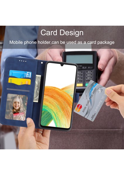 Samsung Galaxy A34 5g Cüzdan Deri Kılıfı, Çizgiler Baskılı Stand Cep Telefonu Kapağı (Yurt Dışından) modelleri