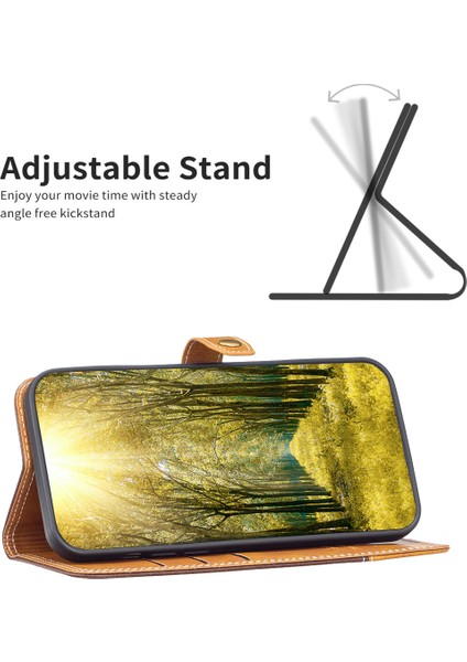 Samsung Galaxy A34 5g Pu Deri Stand Kart Yuvaları Kasa Stili 12 Çift Dikiş Çizgileri Renk Ekleme Flip Telefon Kapağı (Yurt Dışından) fiyatları