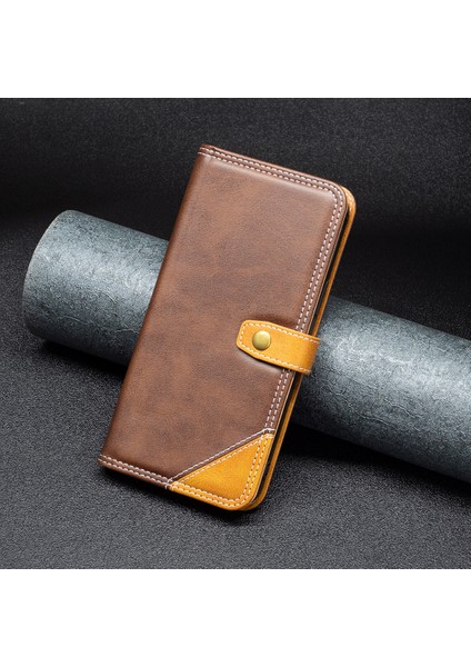 Samsung Galaxy A34 5g Pu Deri Stand Kart Yuvaları Kasa Stili 12 Çift Dikiş Çizgileri Renk Ekleme Flip Telefon Kapağı (Yurt Dışından) fırsatları