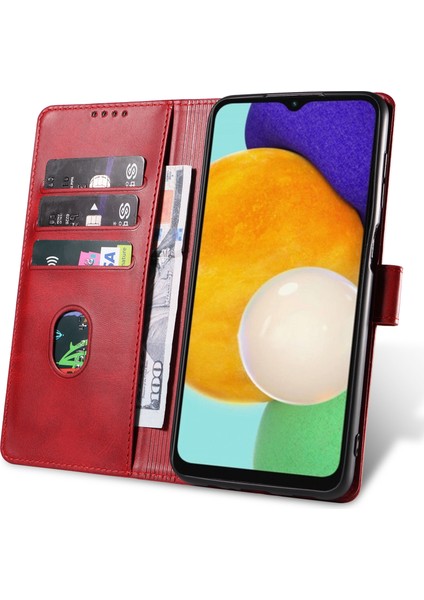 Samsung Galaxy A34 5g Deri Telefon Kapağı Stand Cüzdanı ile Kare Manyetik Toka Kılıfı (Yurt Dışından) fırsatları