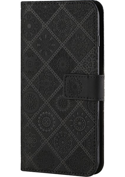 Samsung Galaxy A34 5g Etnik Stil Çiçek Basılı Pu Deri Manyetik Flip Telefon Kılıfı Stand Cüzdan Koruyucu Telefon Kapağı Kayışlı (Yurt Dışından)