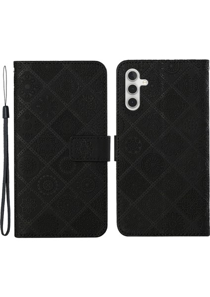 Samsung Galaxy A34 5g Etnik Stil Çiçek Basılı Pu Deri Manyetik Flip Telefon Kılıfı Stand Cüzdan Koruyucu Telefon Kapağı Kayışlı (Yurt Dışından) fiyatları