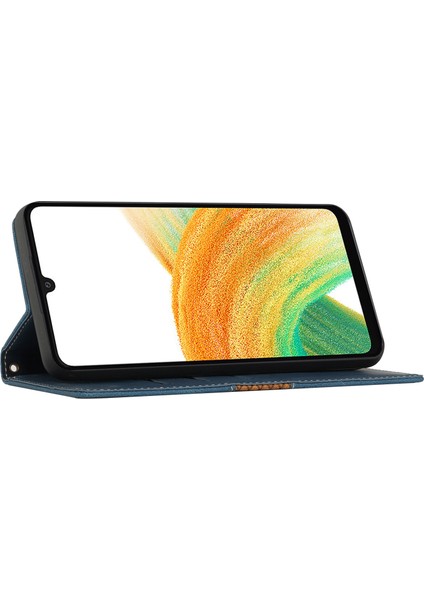 Samsung Galaxy A34 5g Manyetik Flip Telefon Kabuğu Izgara Ekleme Pu Deri Stand Cüzdan Telefon Kılıfı (Yurt Dışından) fırsatları