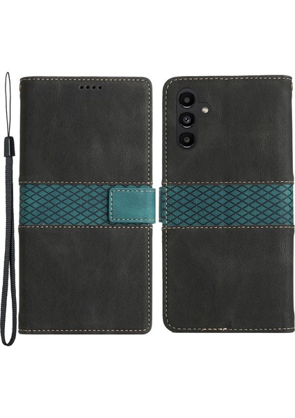 Samsung Galaxy A34 5g Manyetik Flip Telefon Kabuğu Izgara Ekleme Pu Deri Stand Cüzdan Telefon Kılıfı (Yurt Dışından) fiyatları