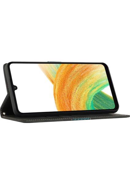 Samsung Galaxy A34 5g Manyetik Flip Telefon Kabuğu Izgara Ekleme Pu Deri Stand Cüzdan Telefon Kılıfı (Yurt Dışından) fırsatları
