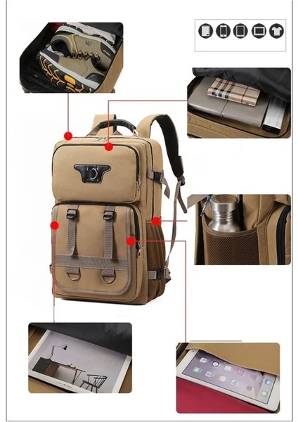 Erkek Sırt Çantası Büyük Kapasiteli Outdoor Yürüyüş Sırt Çantası (Yurt Dışından) fırsatları