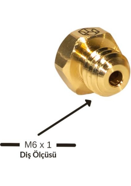 egc Teknoloji Csa  0.6mm Creality Cr-10 Nozzle - Ender-3 Uyumlu