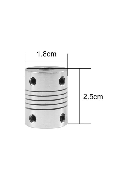 egc Teknoloji 5X5X25MM Esnek Kaplin - 3D Yazıcı/cnc Uyumlu