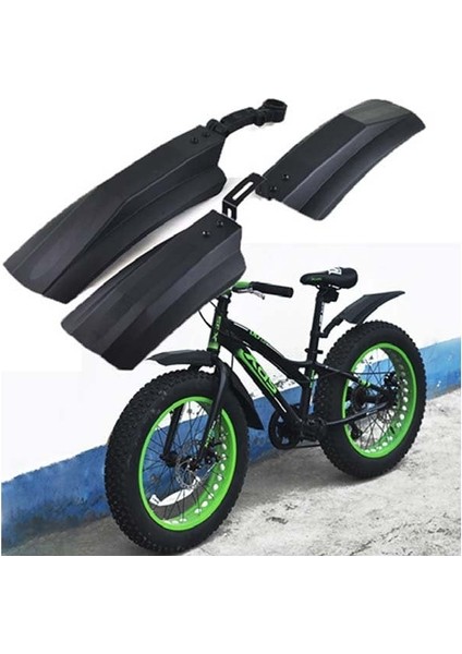 20 Jant Fat Bike Ön + Arka Çamurluk Takım Siyah