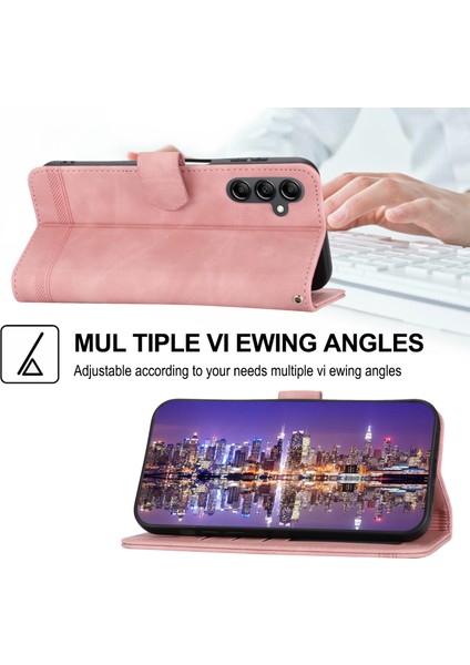 Samsung Galaxy A14 5g Telefon Kılıfı Stand Cüzdanı, Pu Deri Çizgiler Baskılı Telefon Kapağı (Yurt Dışından) fiyatları