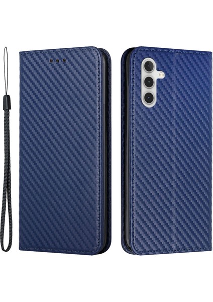 Samsung Galaxy A34 5g Şok Geçirmez Karbon Fiber Doku Telefon Kapağı Manyetik Otomatik Kapanış Pu Deri Flip Cüzdan Kılıfı Standı (Yurt Dışından) fiyatları