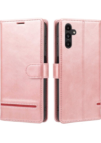 Samsung Galaxy A34 5g Yatay Hat Pu Deri Koruyucu Kılıf Stand Cüzdan Telefon Kapağı (Yurt Dışından)