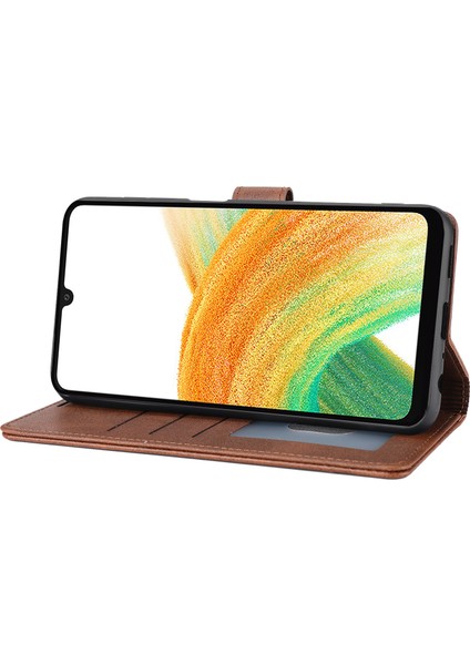 Samsung Galaxy A34 5g Yatay Hat Pu Deri Koruyucu Kılıf Stand Cüzdan Telefon Kapağı (Yurt Dışından) indirimleri