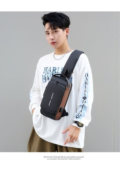 Sunflower Flower USB Girişli Erkek Omuz Çantası () (Yurt Dışından) fiyatları