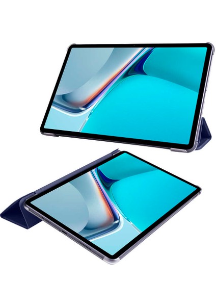 Huawei Matepad 11 (2021) Kılıf Arkası Silikon Pu Deri 360 Koruma (Sc.)