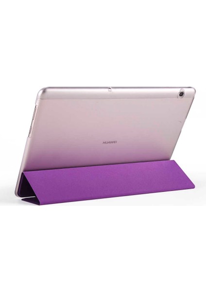 Huawei T5 10 Inc Kılıf Arkası Silikon Pu Deri 360 Koruma (Sc.)